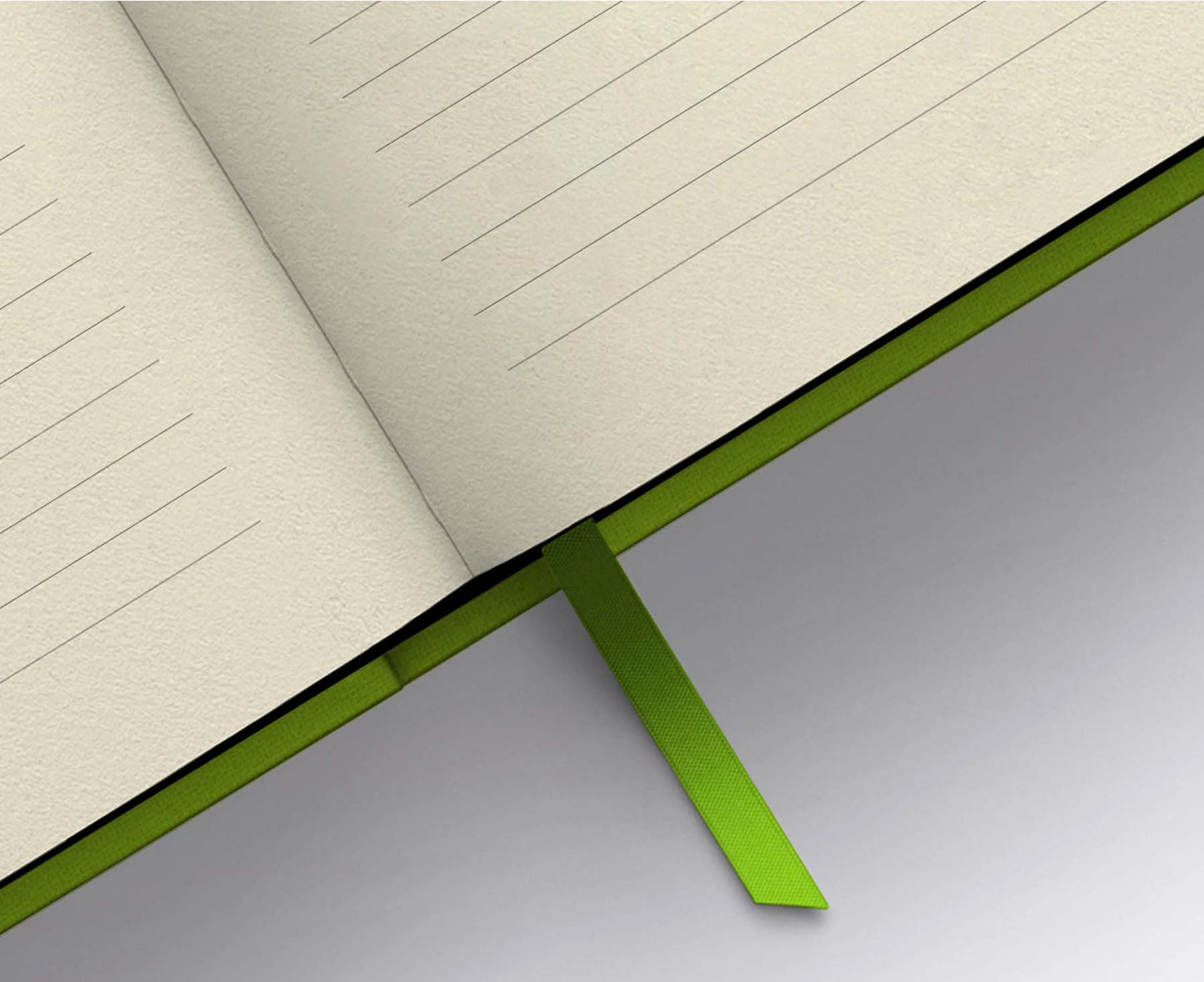Blank Canvas Lime Green A5 Hardback Lined Notebook
