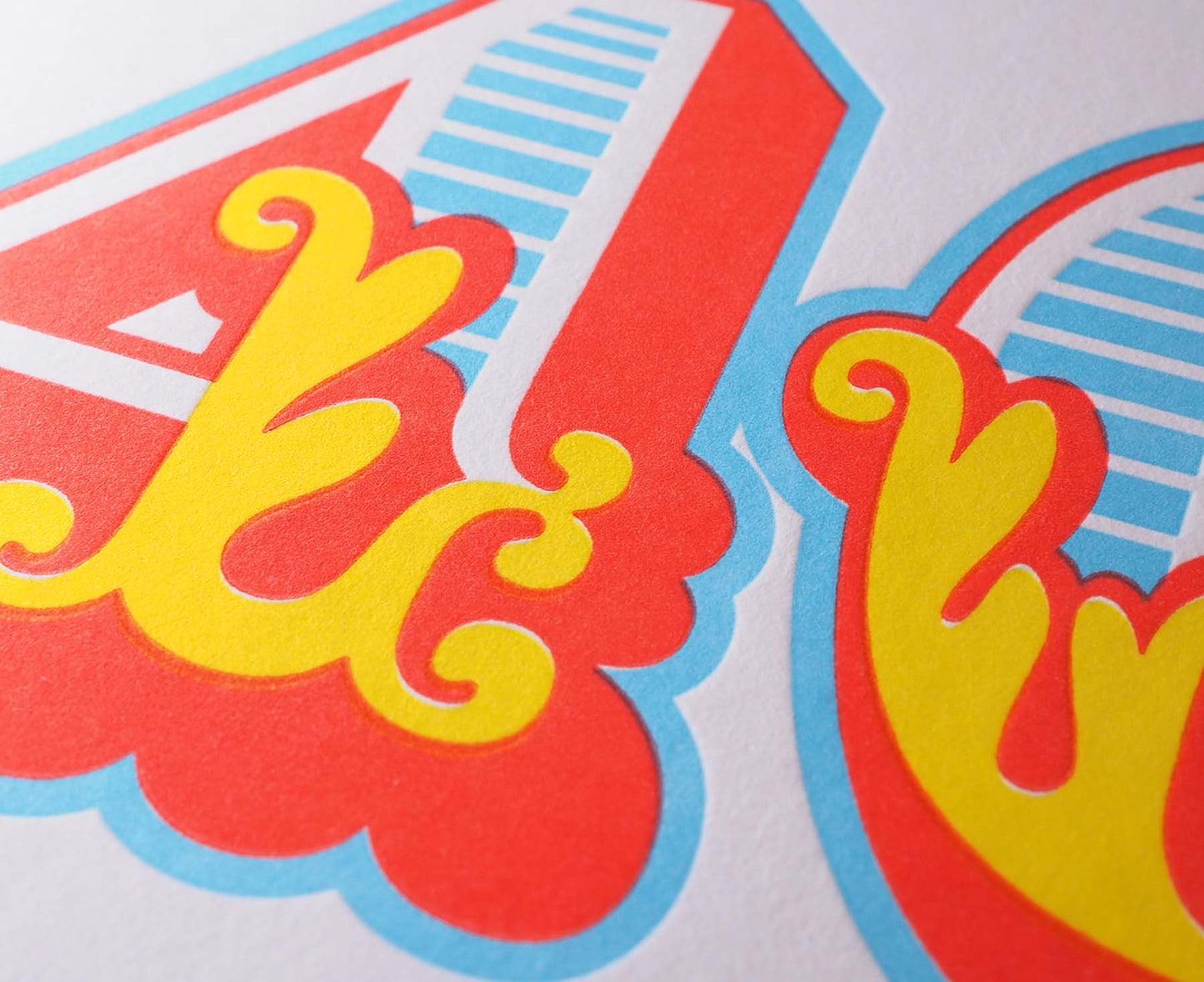 Circus Numbers 40th Letterpress Birthday Card