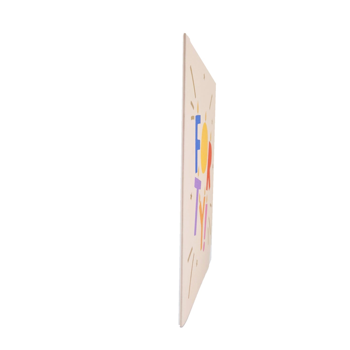 Gold Foiled Forty! Letter Candles Birthday Card