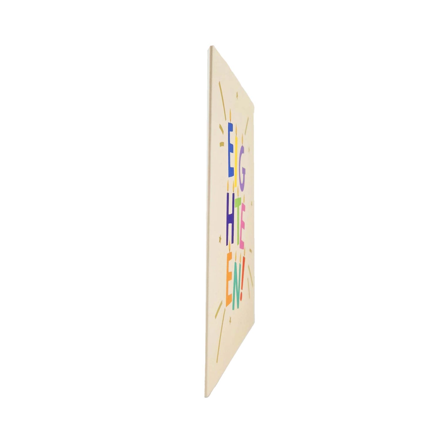 Gold Foiled Eighteen! Letter Candles Birthday Card