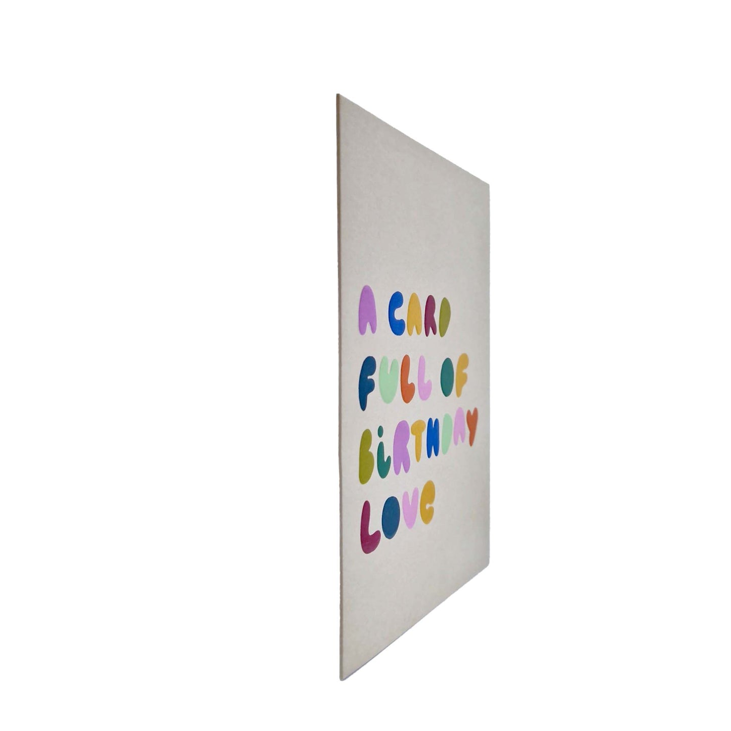 A Card Full Of Birthday Love embossed birthday card