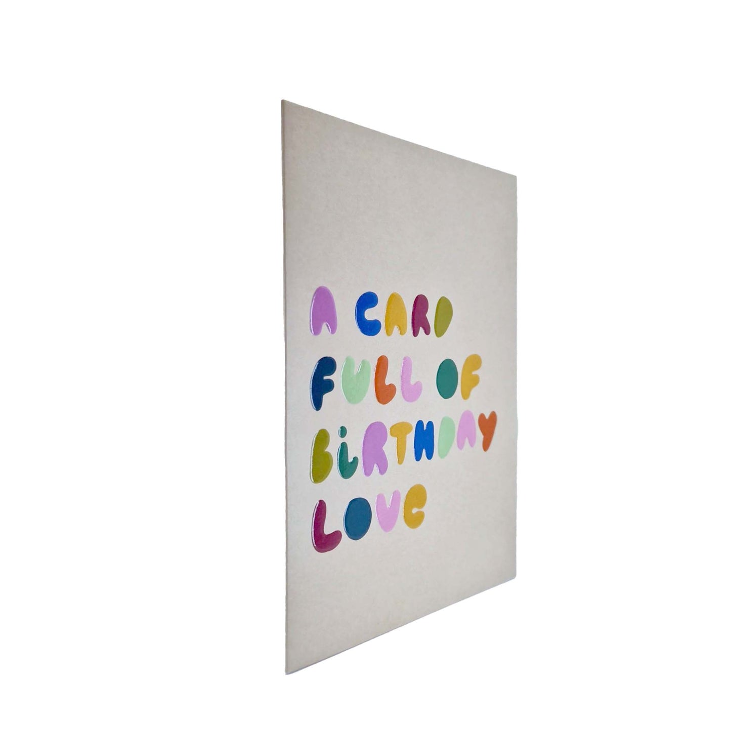A Card Full Of Birthday Love embossed birthday card