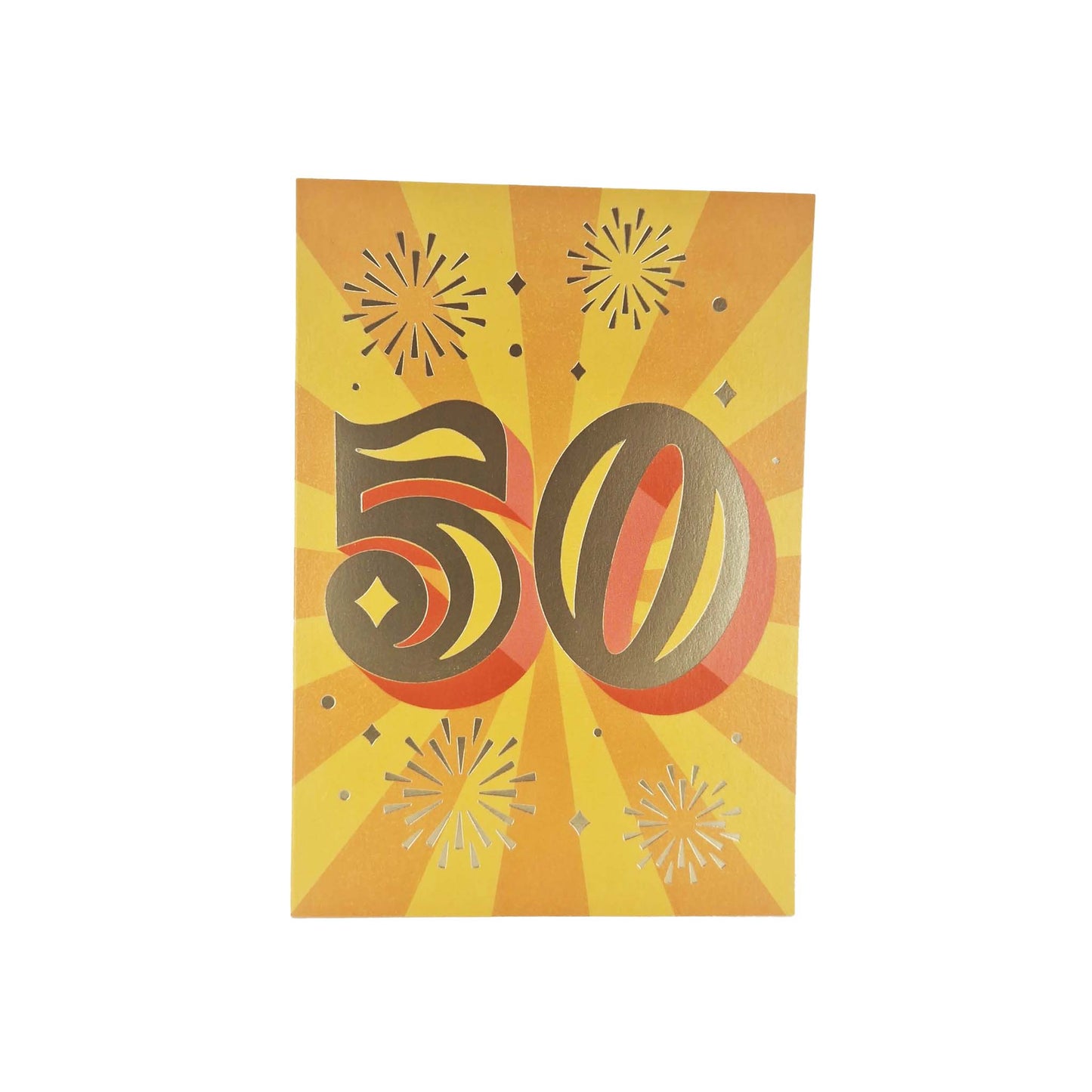 Gold Foiled 50th Birthday Card