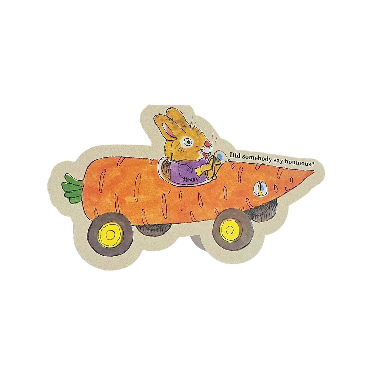 Carrot Bunny Car Richard Scarry Cutout Card