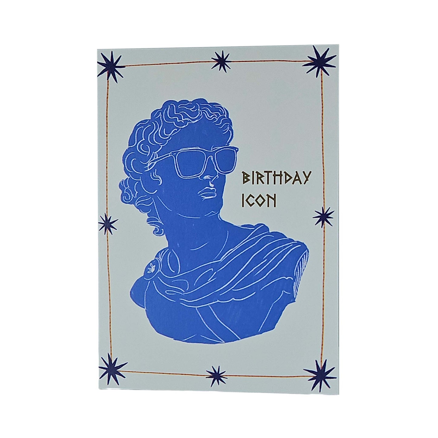 Birthday Icon Greek God Gold Foiled Birthday Card