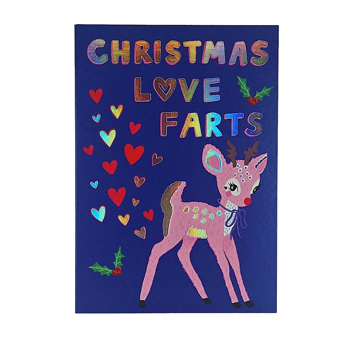 Christmas Love Farts Baby Reindeer Christmas Card