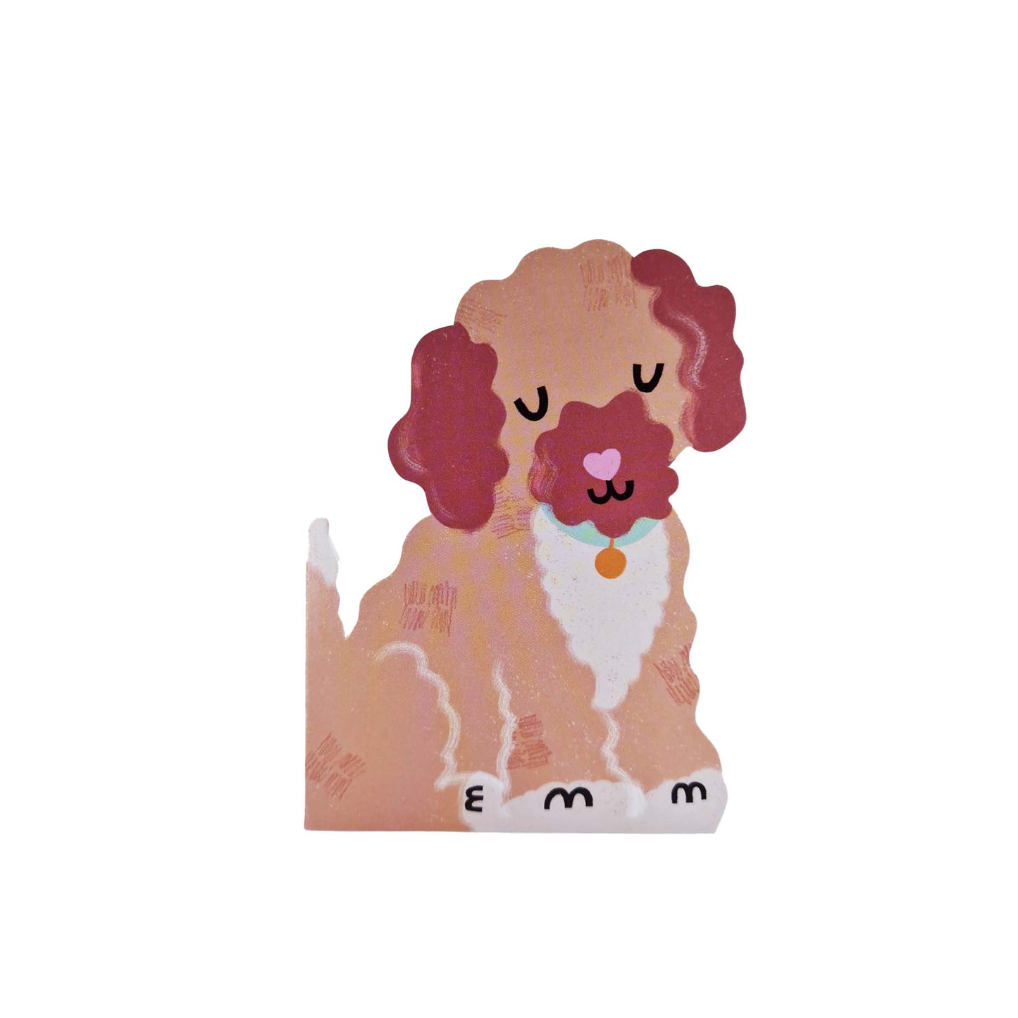Cockapoo Puppy die-cut mini card