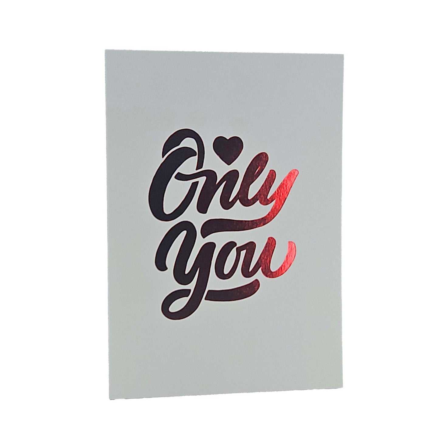 Only You Glitter Foiled Valentines Card