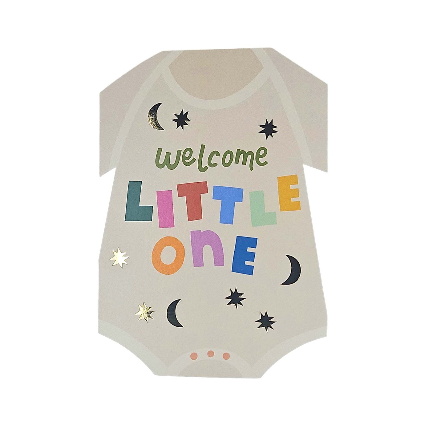 Welcome Little One Baby Grow Cutout New Baby Card