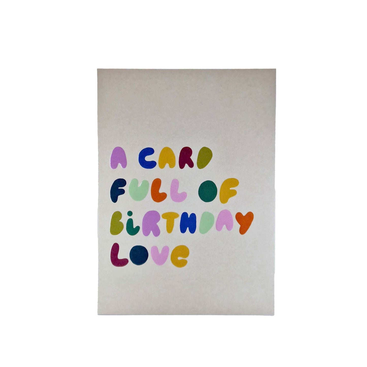 A Card Full Of Birthday Love embossed birthday card