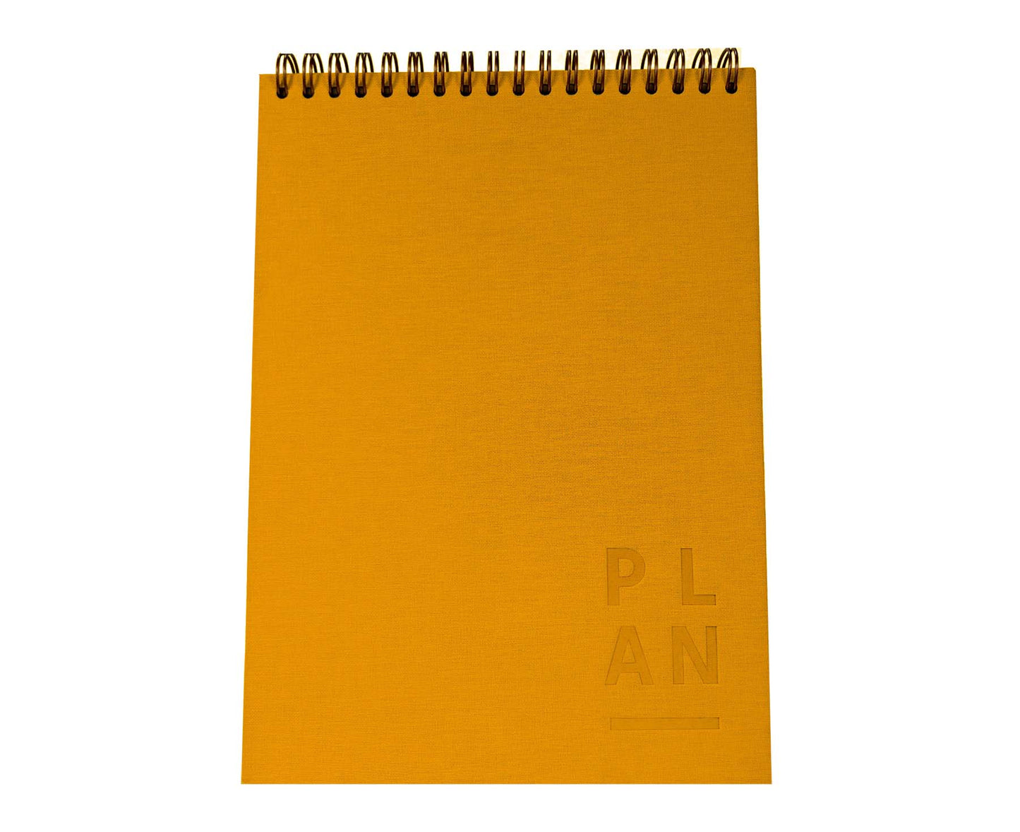 Blank Canvas Yellow Wirebound Weekly Desktop Planner