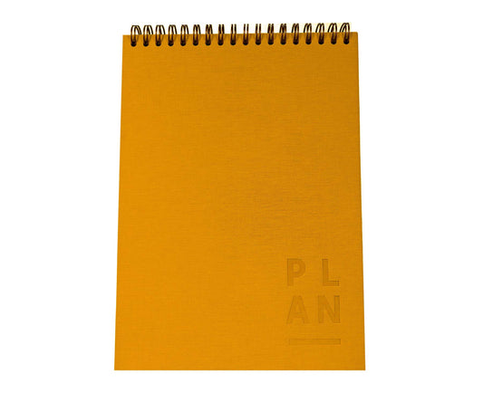 Blank Canvas Yellow Wirebound Weekly Desktop Planner