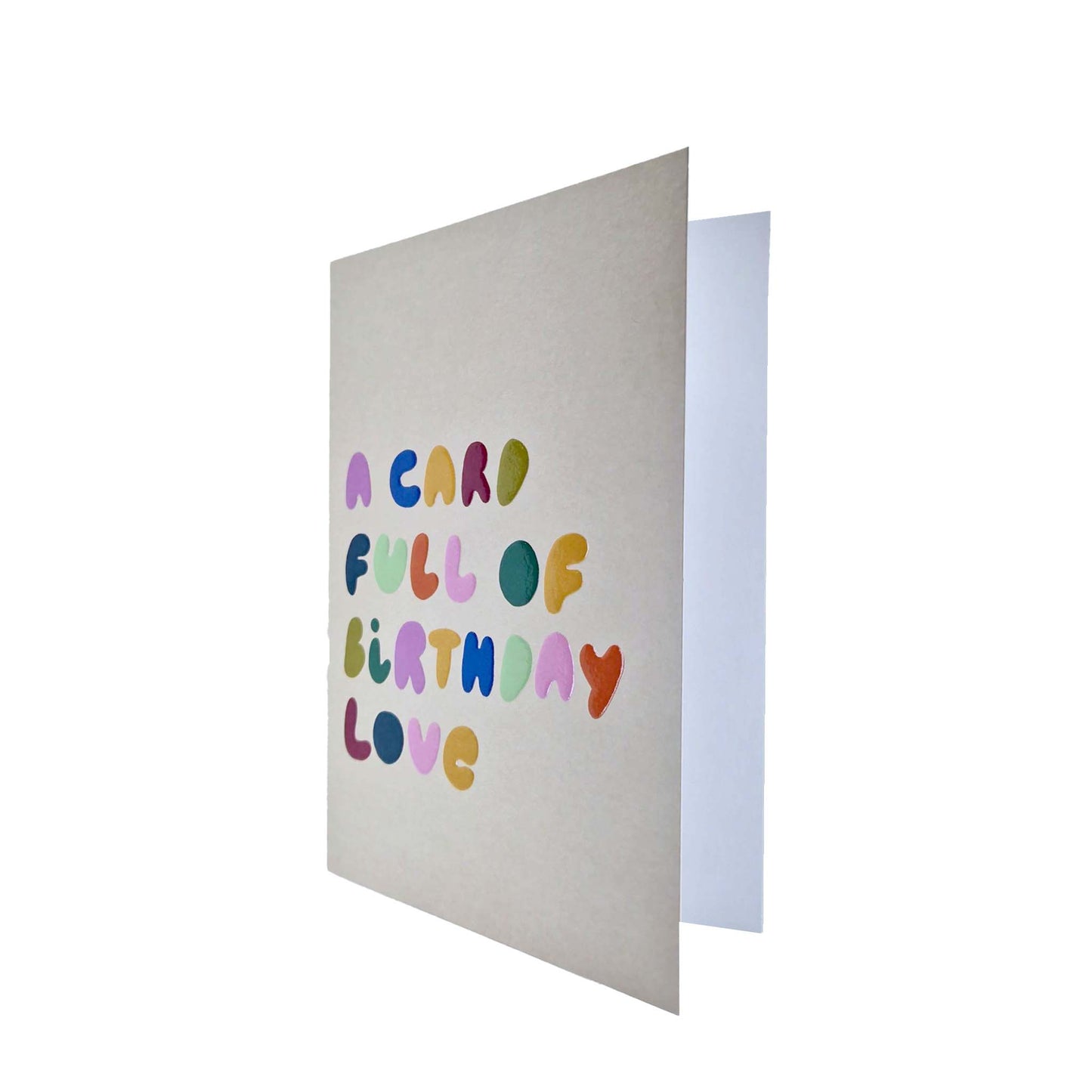 A Card Full Of Birthday Love embossed birthday card