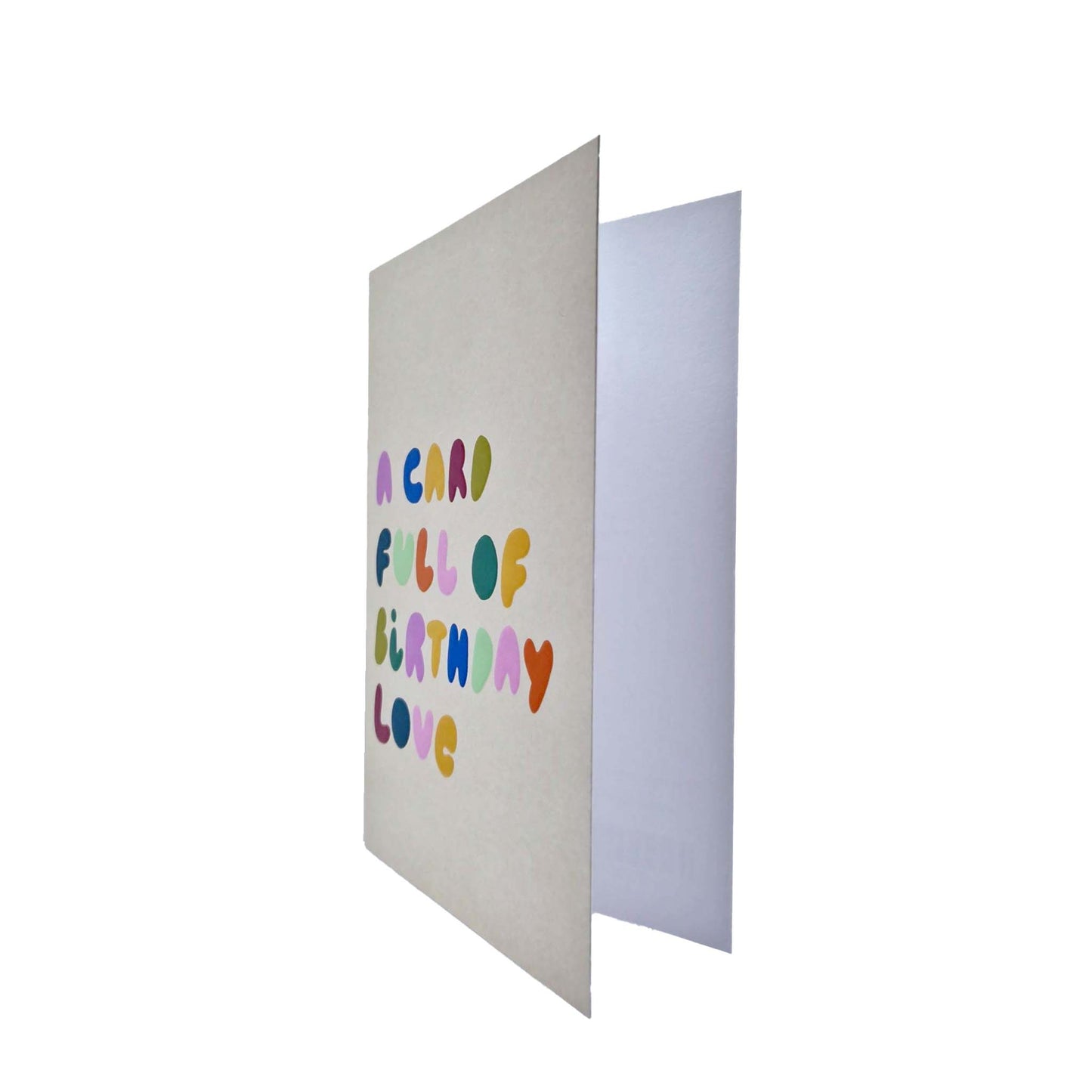 A Card Full Of Birthday Love embossed birthday card