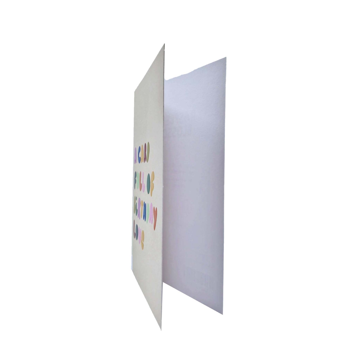 A Card Full Of Birthday Love embossed birthday card