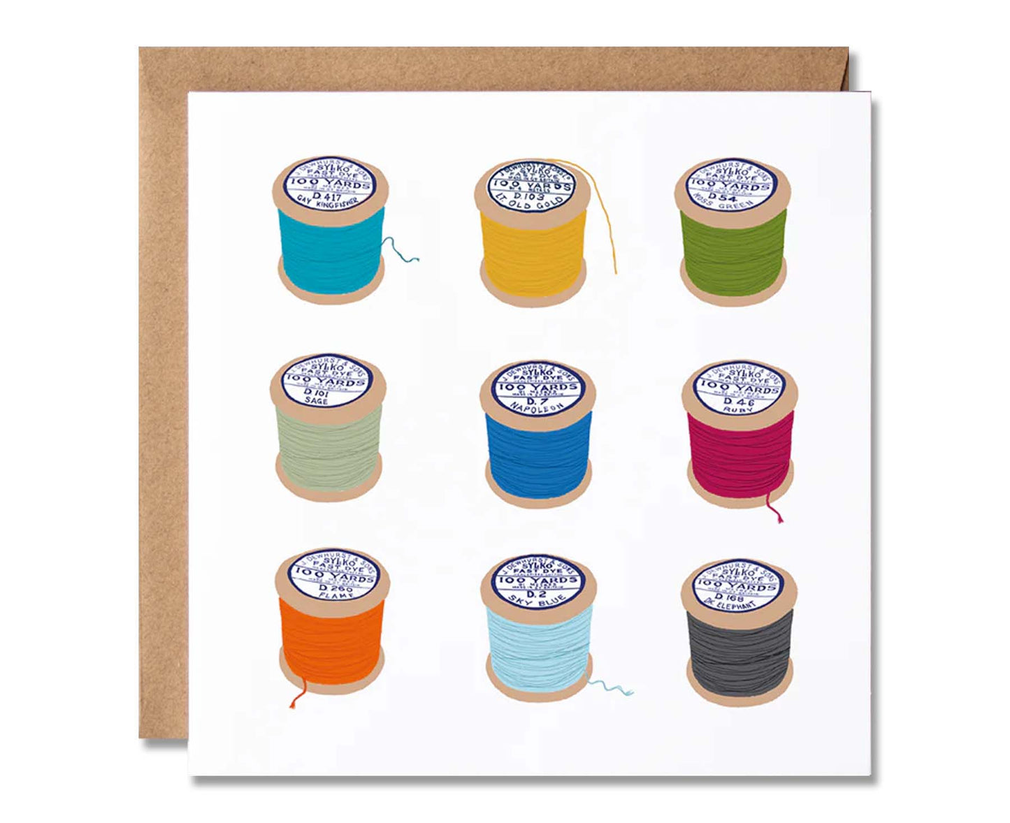 Cotton Reels Illustrated Card