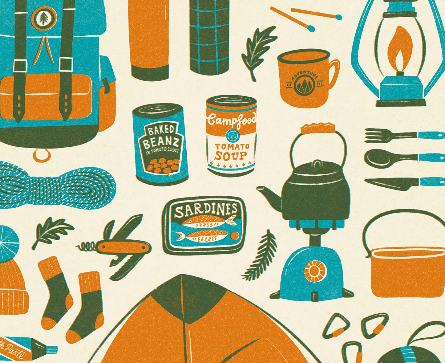 Wild Camping Kit Print