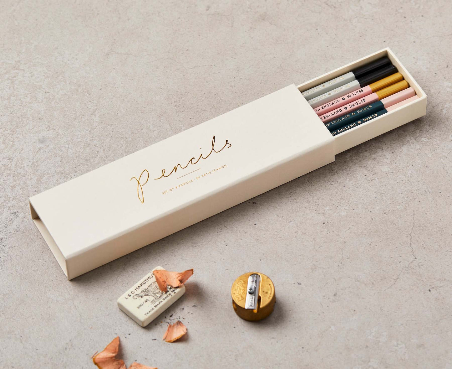 Box of Six Assorted Pencils