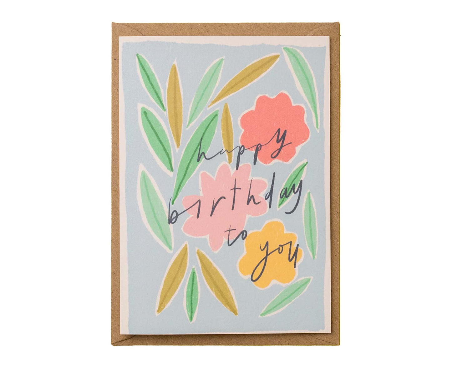 Happy Birthday To You Floral Illustrated Birthday Card