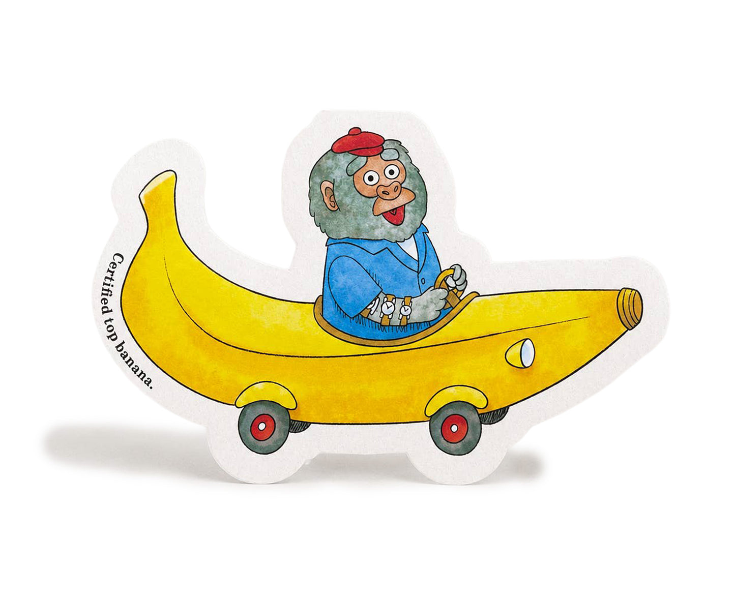 Bananas Gorilla Car Richard Scarry Cutout Card