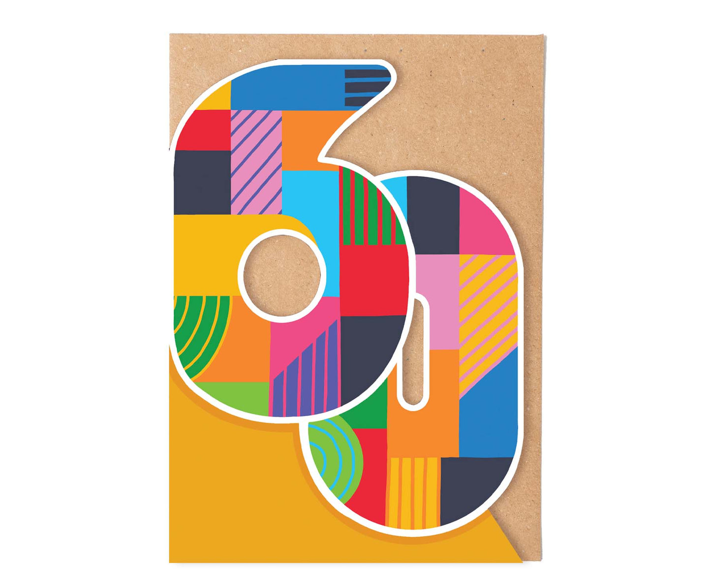 60 Die Cut 60th Birthday Card