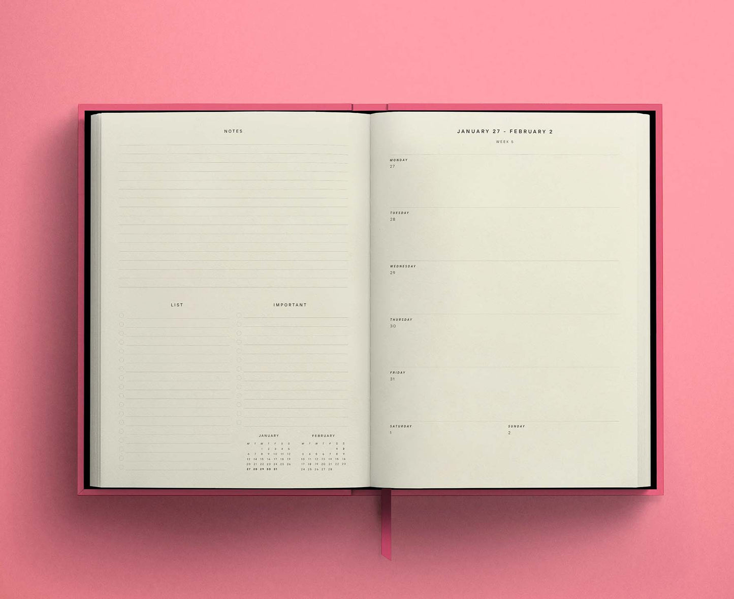 Blank Canvas Pink 2026 Diary