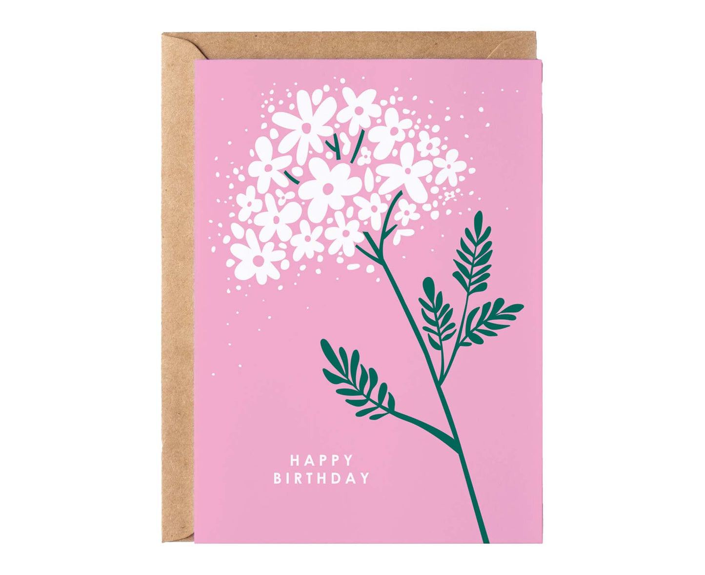 Cow Parsley Floral Birthday Card