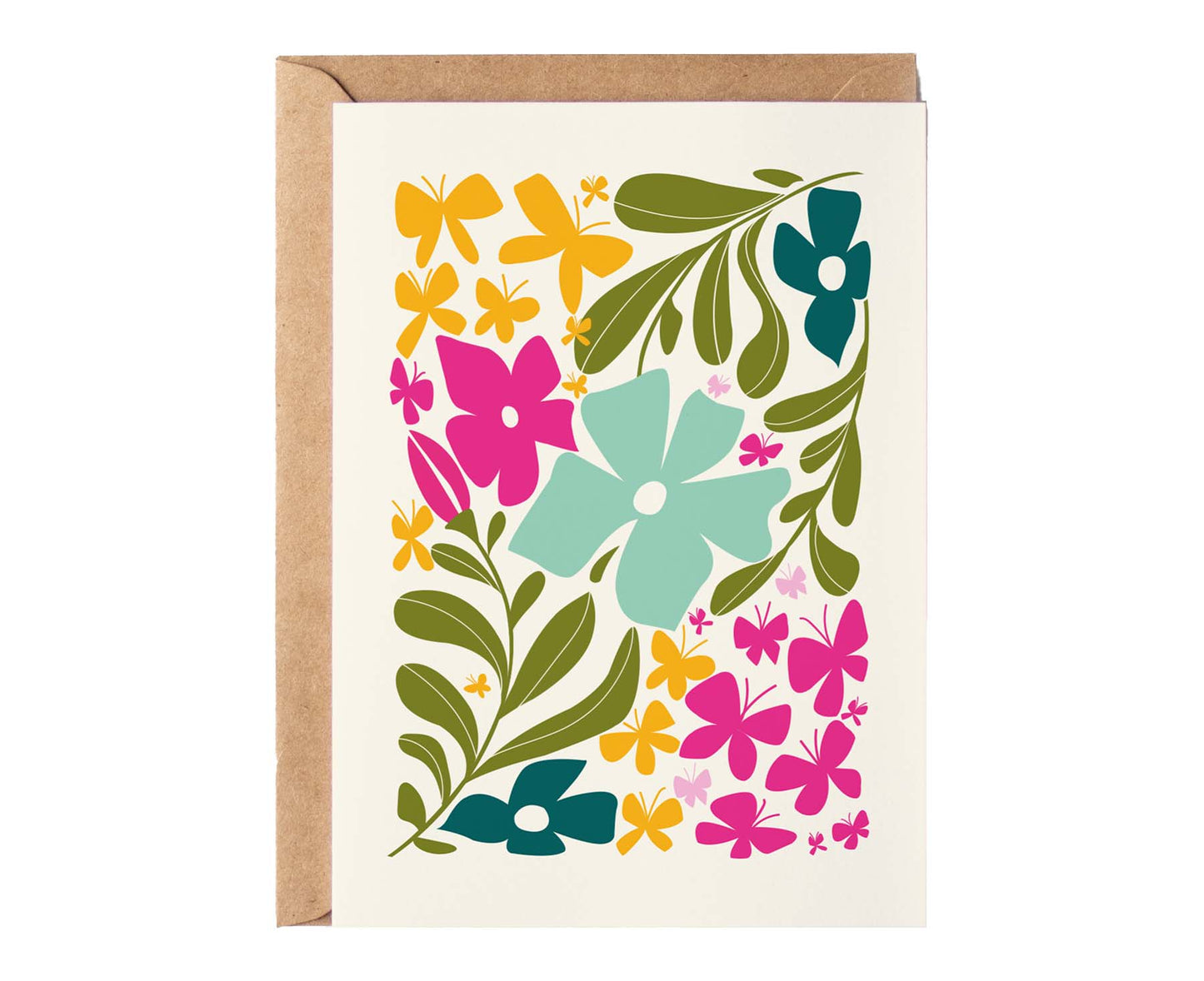 Butterflies Floral Art Card