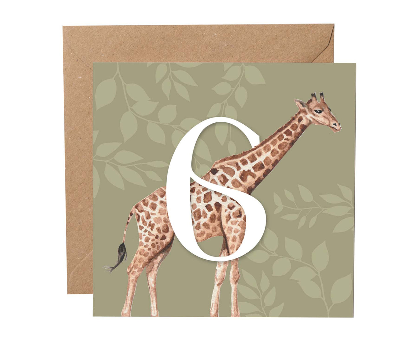 Giraffe 6th Birthday Card