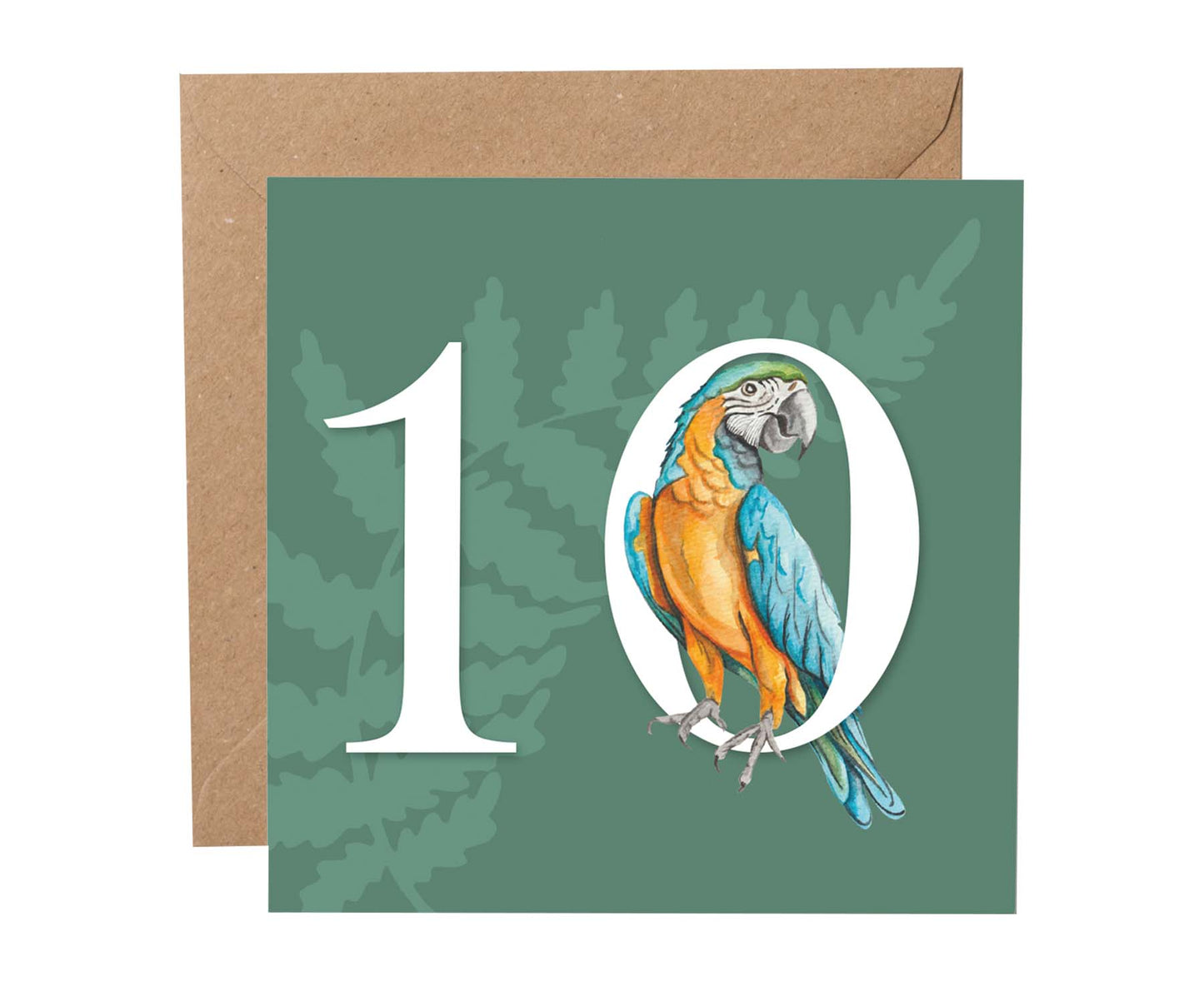 Parakeet 10th Birthday Card