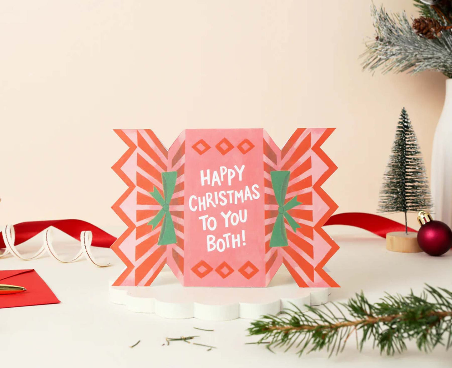 Happy Christmas To You Both Christmas Cracker Christmas card