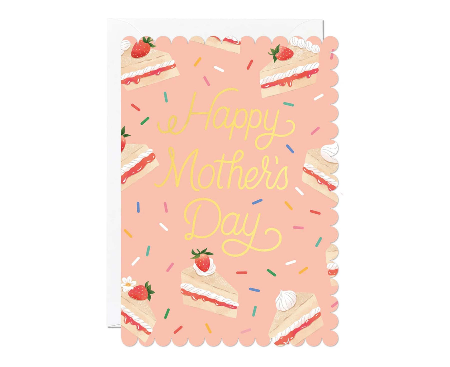 Victoria Sponge Happy Mother's Day Foiled Scalloped Mother's Day Card