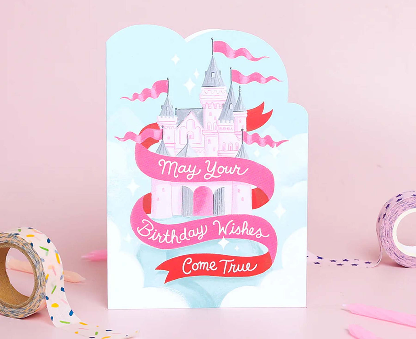 Birthday Wishes Fairy Castle Cutout Birthday Card