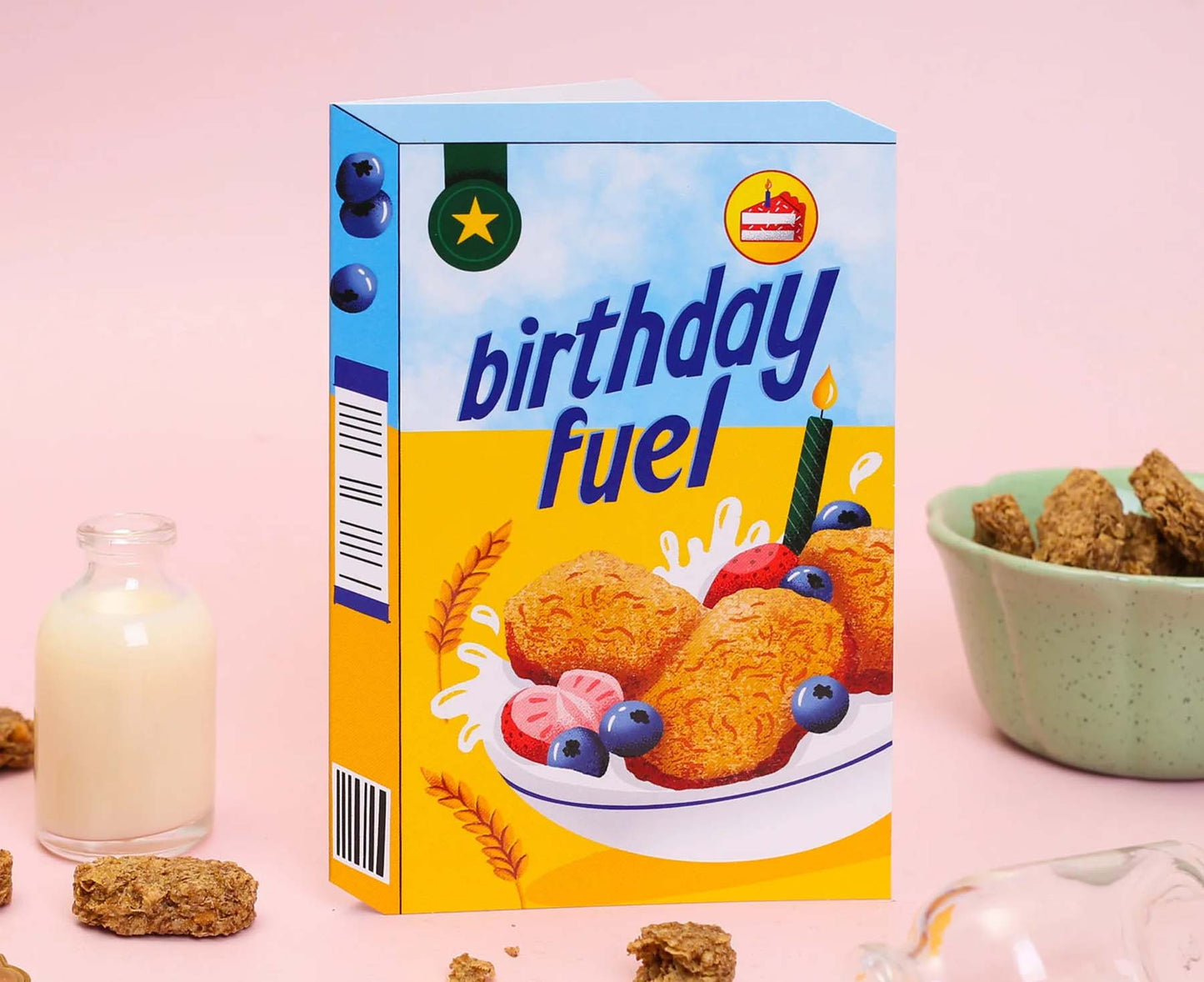 Birthday Fuel Cereal Spot Gloss Birthday Card