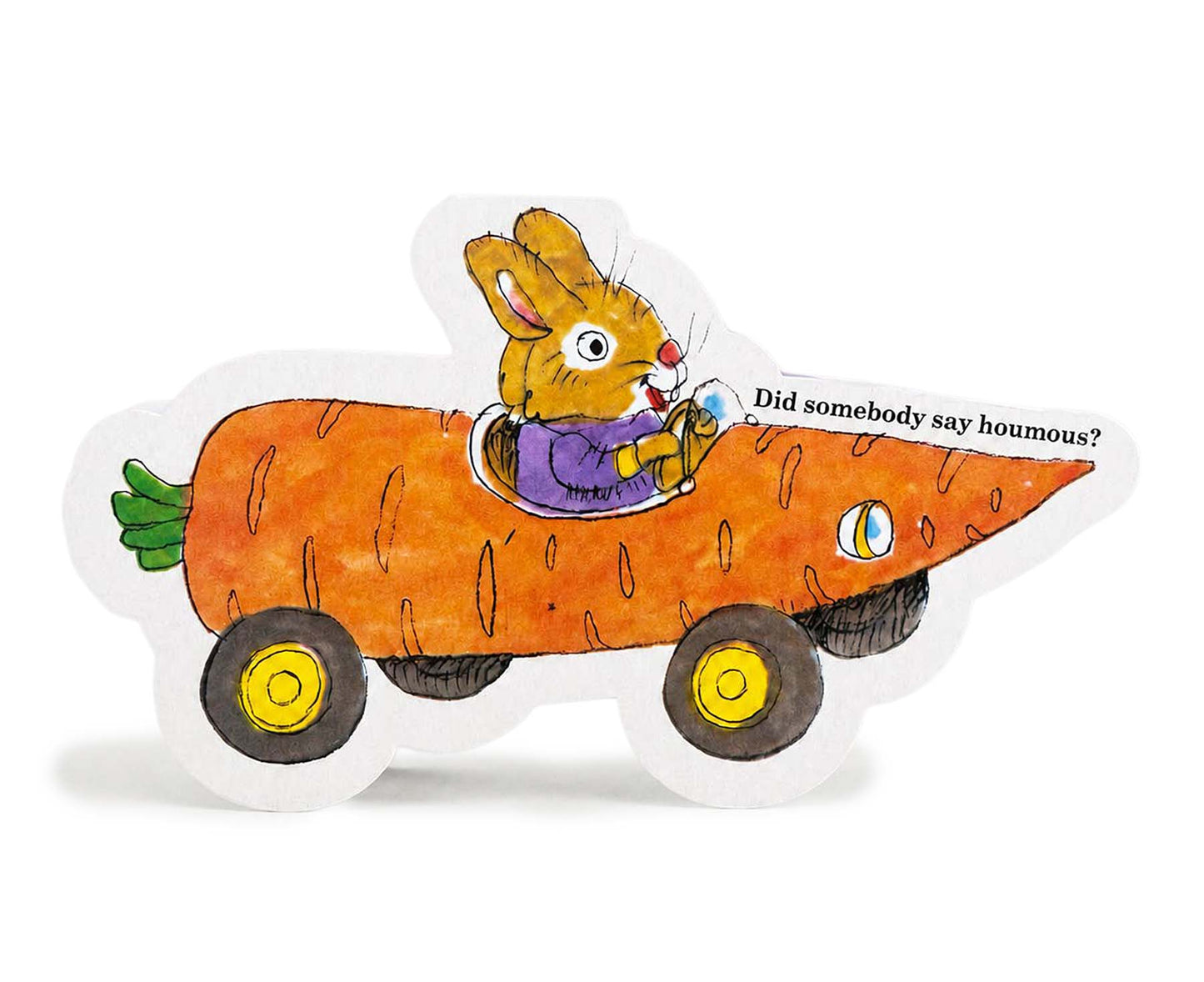 Carrot Bunny Car Richard Scarry Cutout Card