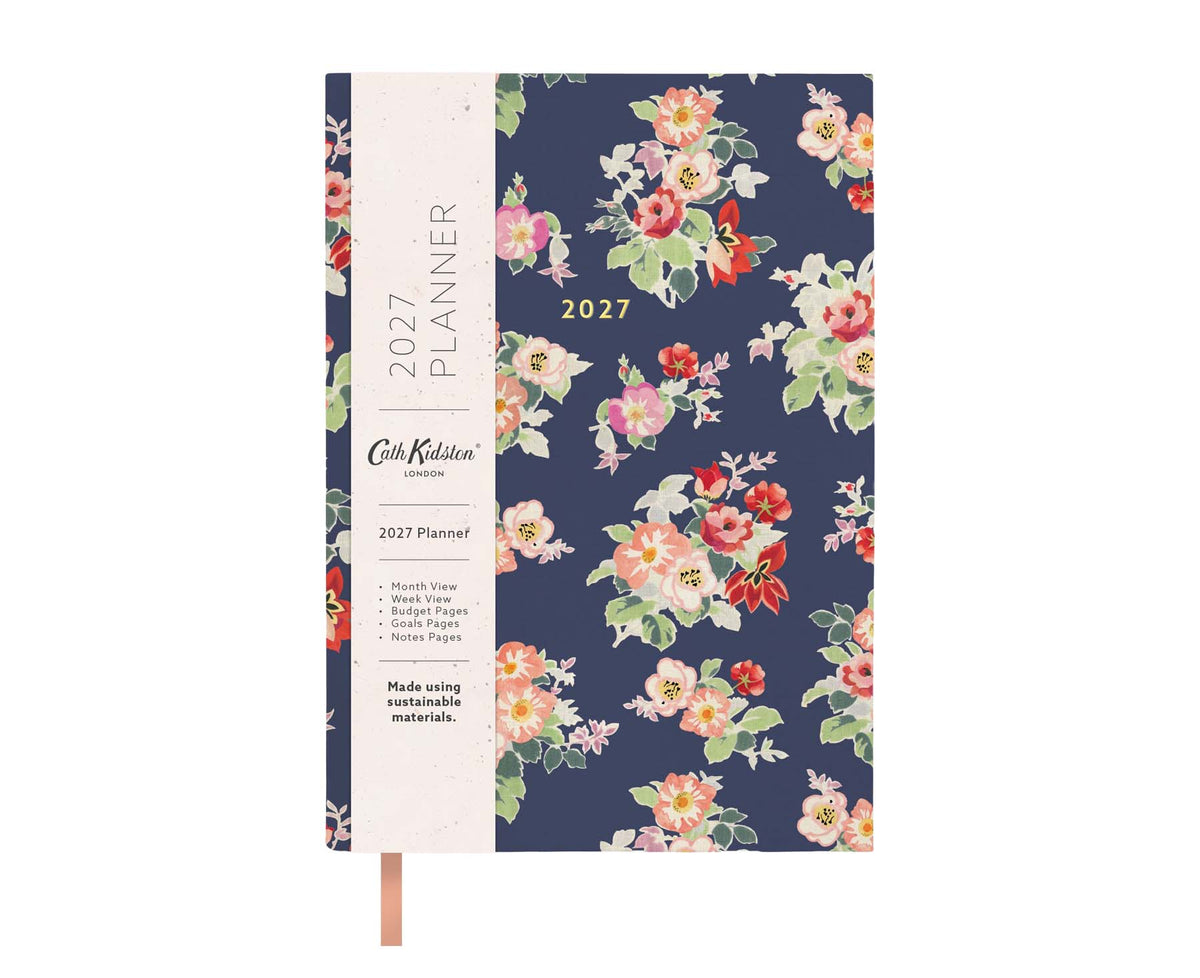 FRENCH language 2027 Floral Navy Cath Kidston A5 Diary