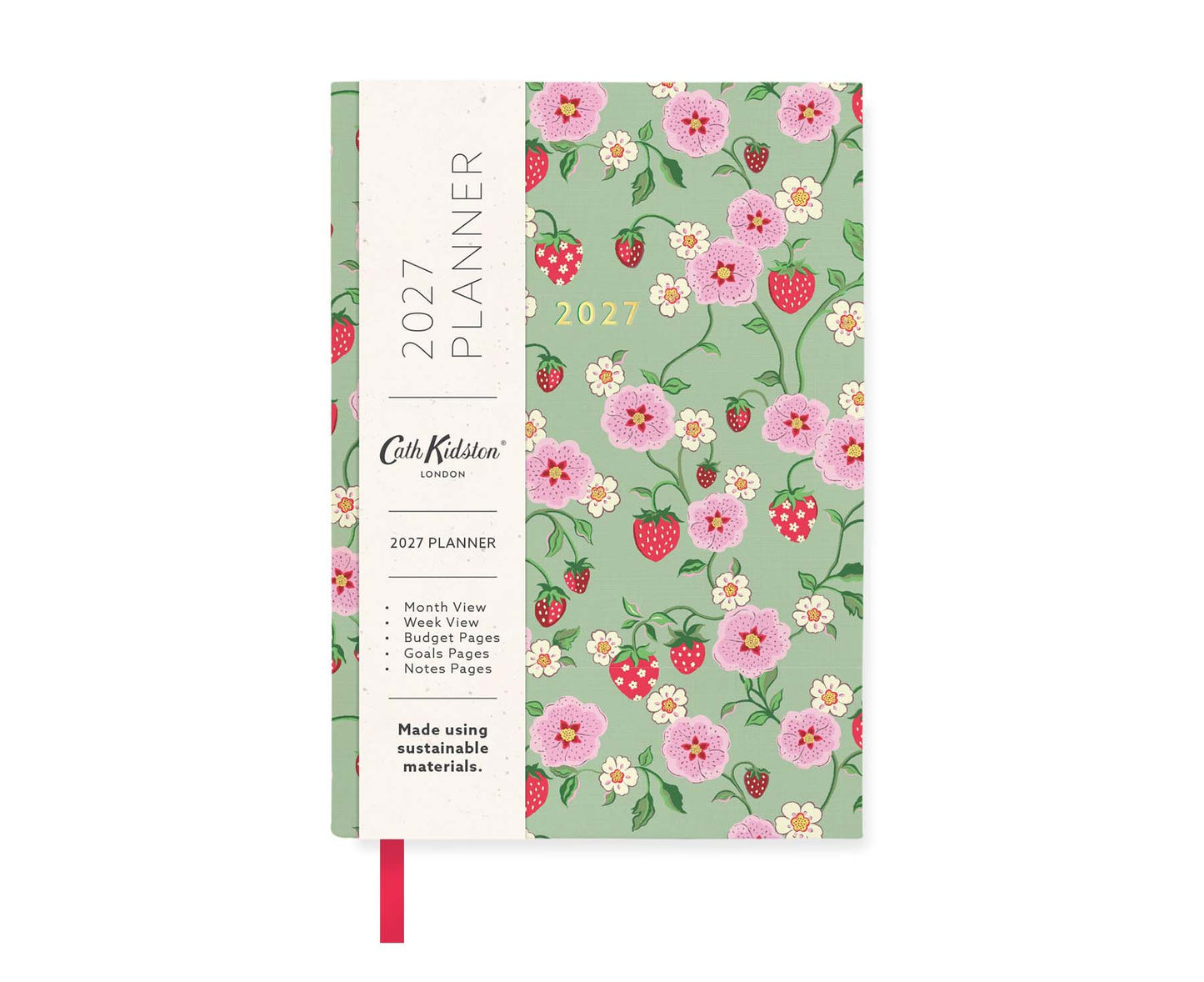 2027 Strawberry Green Cath Kidston A6 Diary