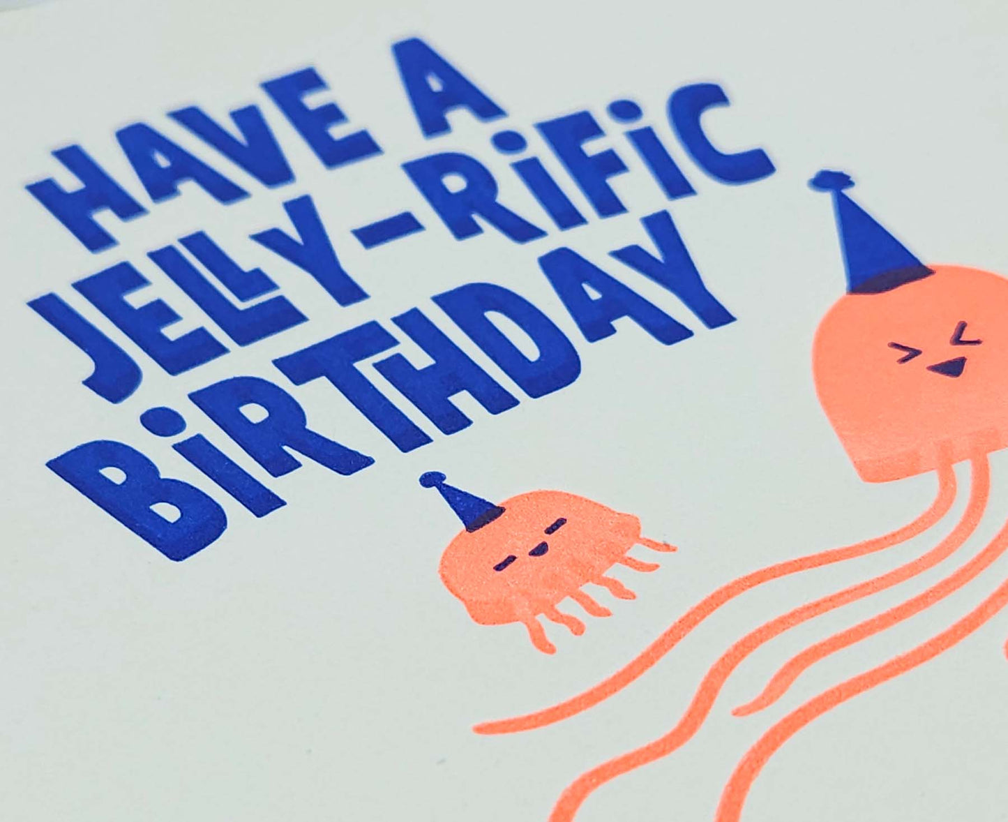 Jelly-rific Birthday Jellyfish Letterpress Birthday Card