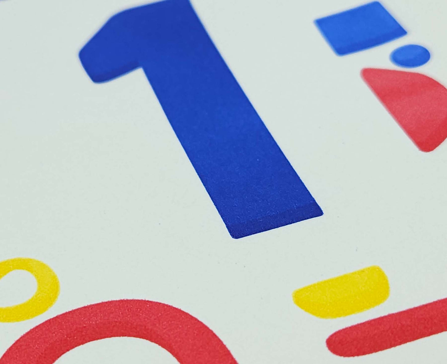 Number 1 Letterpress 1st Birthday Card