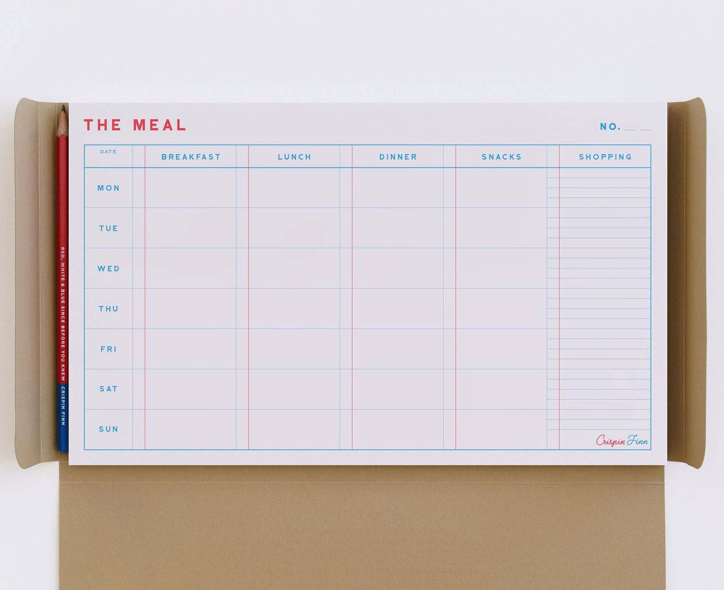 The Meal Desk Pad with Pencil