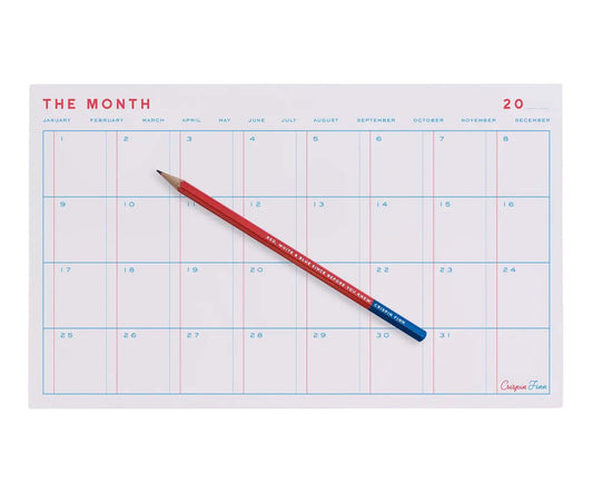 The Month Desk Pad with pencil