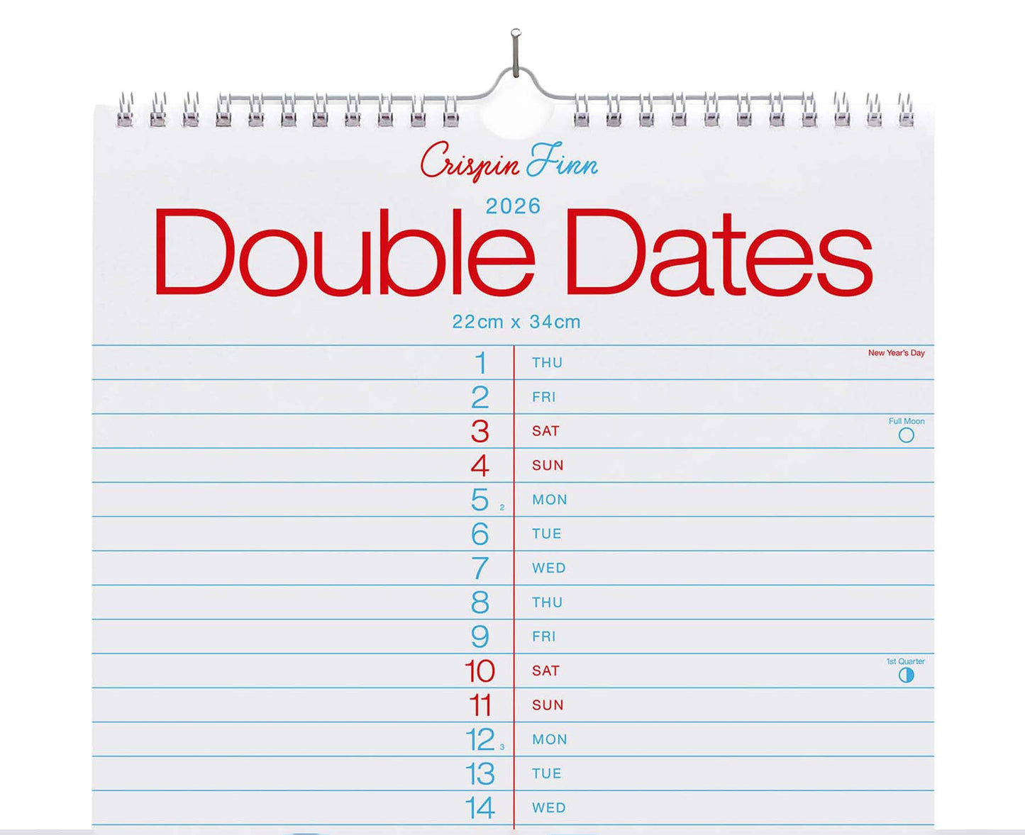 2026 Double Dates Wall Calendar