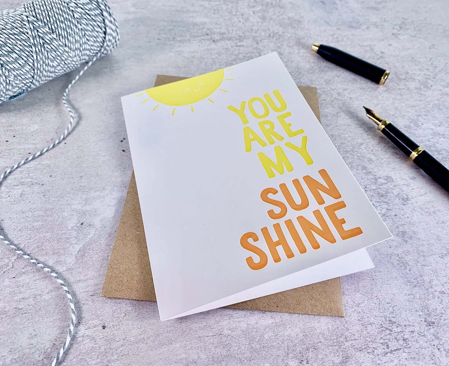 You Are My Sunshine Letterpress Card