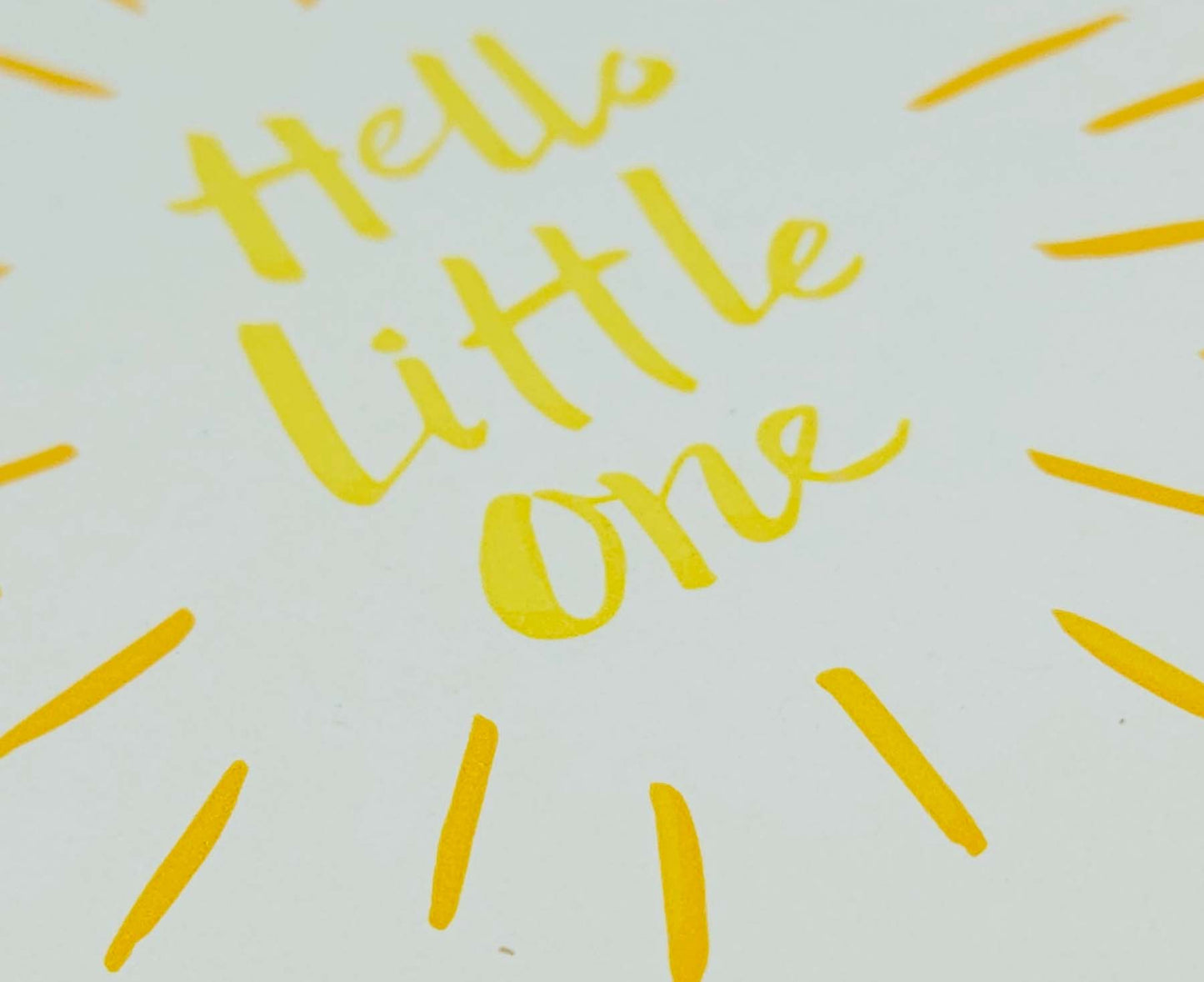 Hello Little One Letterpress New Baby Card