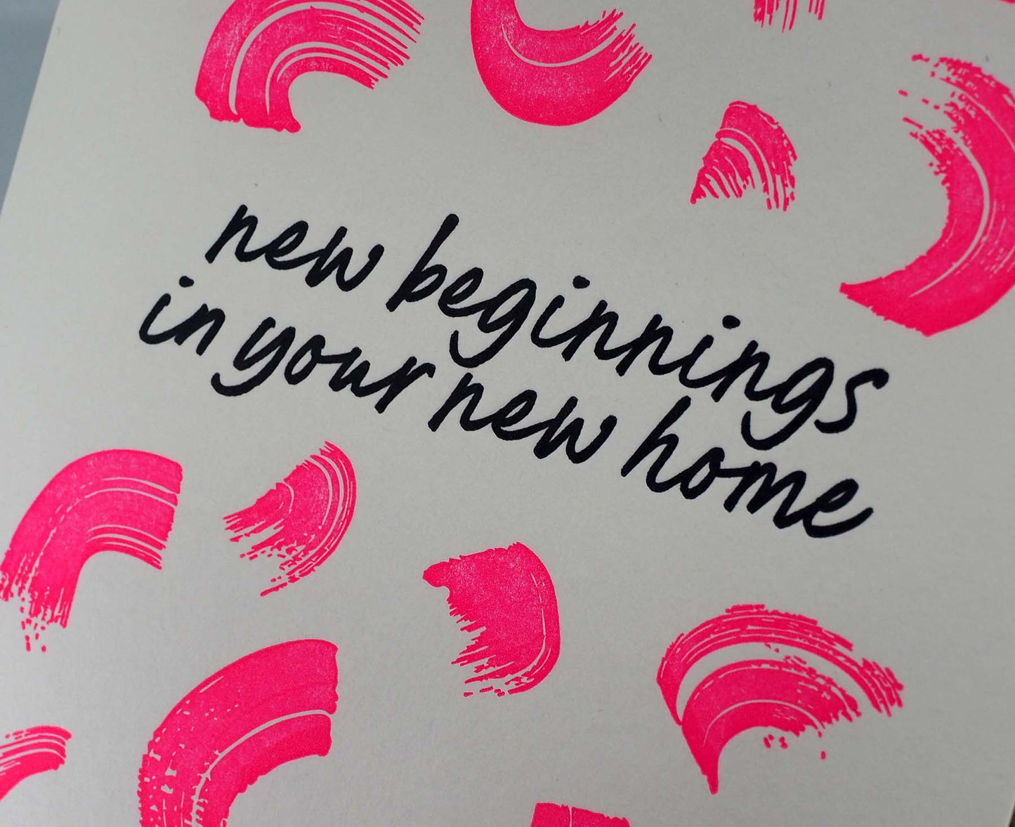 New Beginnings Letterpress New Home Card