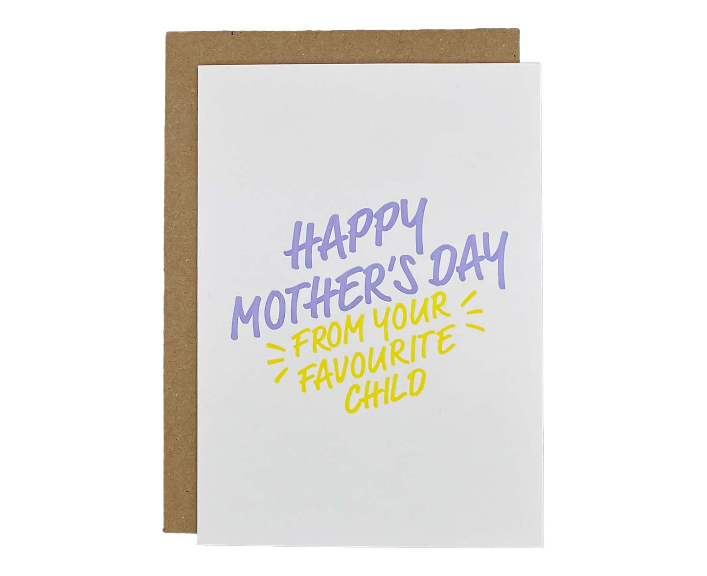 Your Favourite Child Letterpress Mother's Day Card