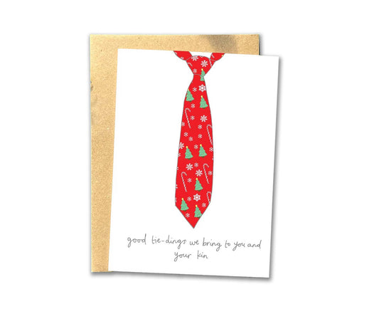 Good Tie-dings Festive Tie Funny Christmas Card