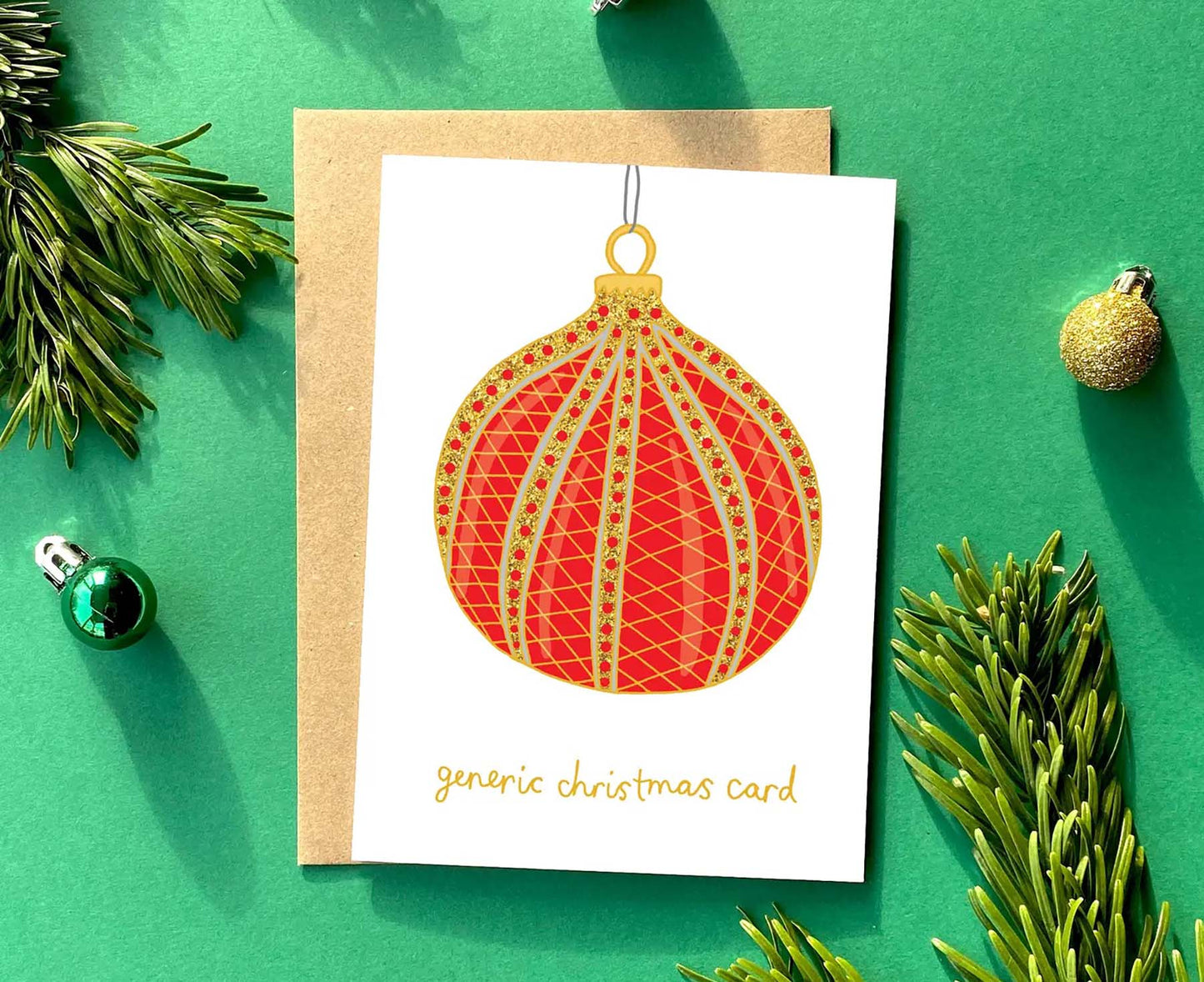 Generic Christmas Card Bauble Christmas Card