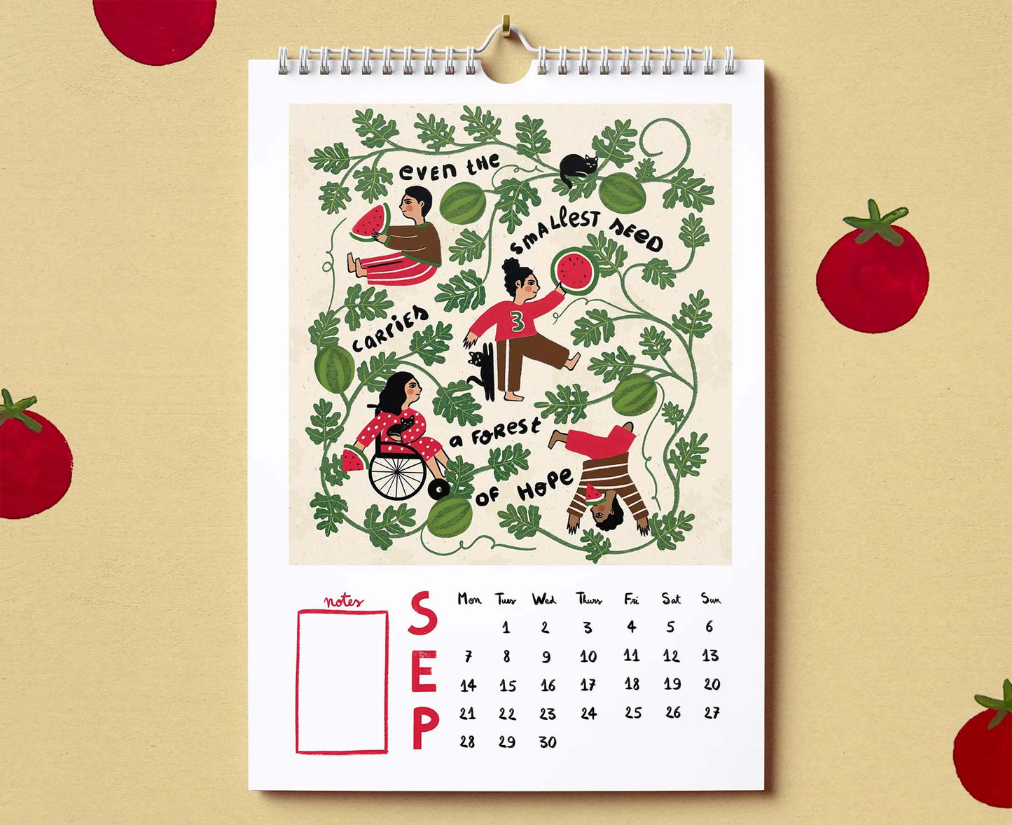 Uplifting & Encouraging Illustrated 2026 Calendar
