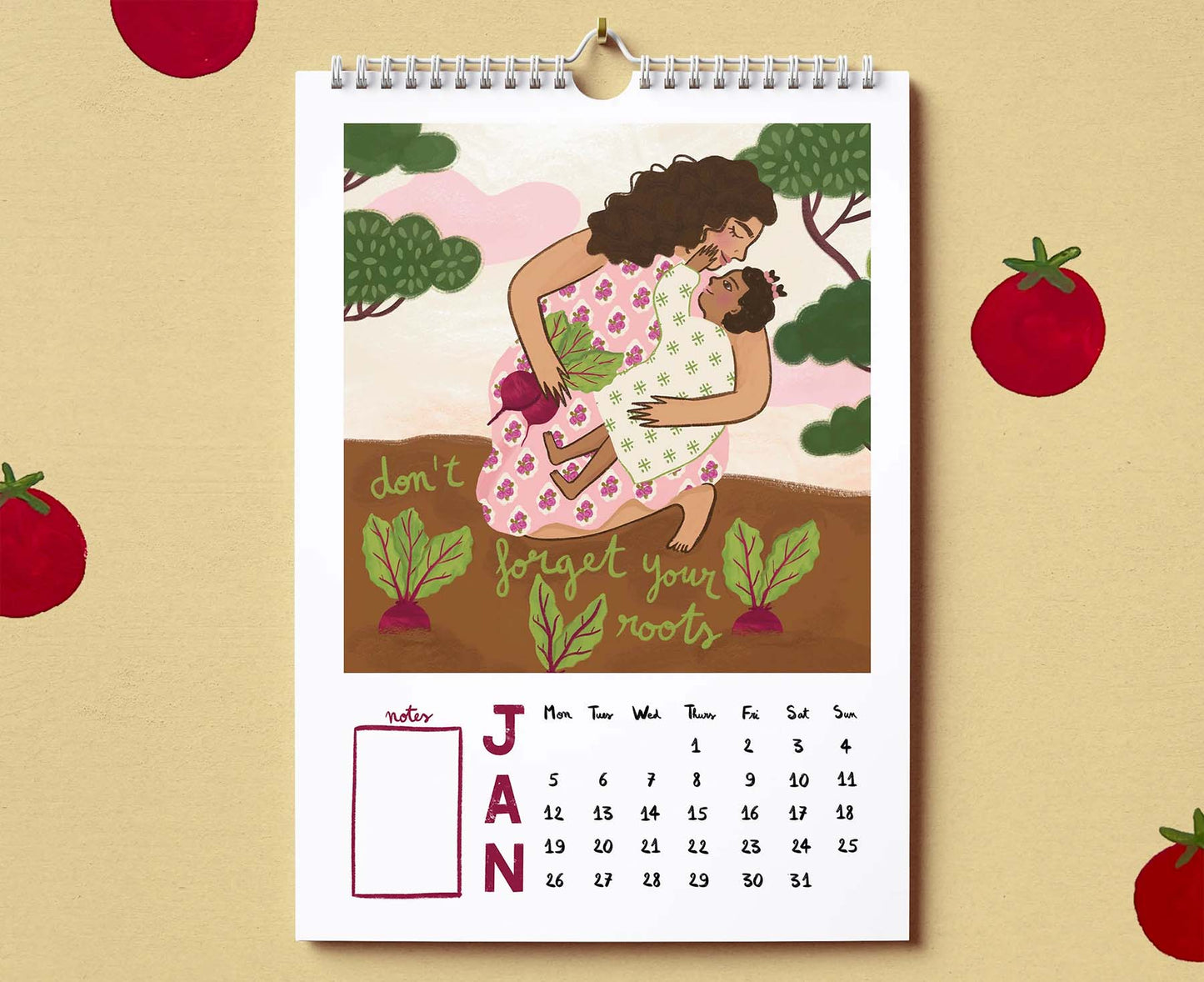 Uplifting & Encouraging Illustrated 2026 Calendar
